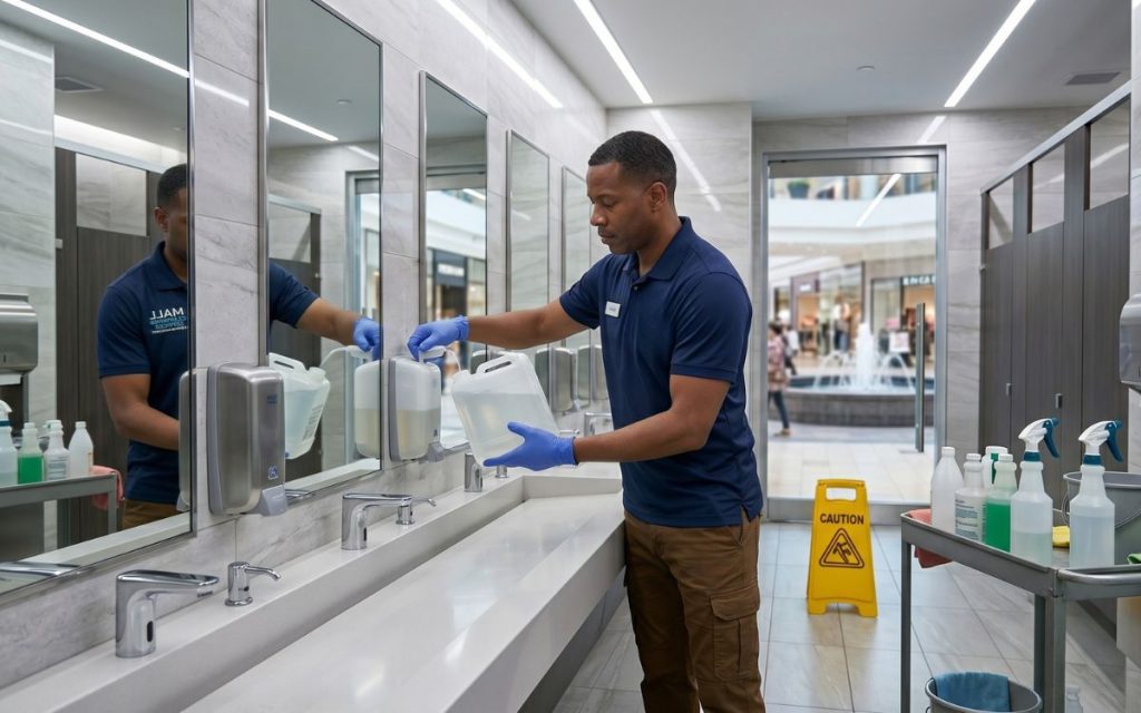 commercial bathroom cleaning compliance